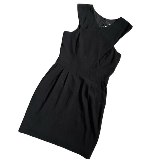 The Kooples Fluid Crepe black dress Side Pockets minimalist crossover revolve S - Picture 7 of 16